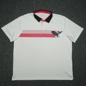 Puma Shirt Mens XXL‎ White Volition America Performance Polo Eagle America 2XL